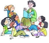 teacher reading to children